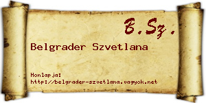 Belgrader Szvetlana névjegykártya